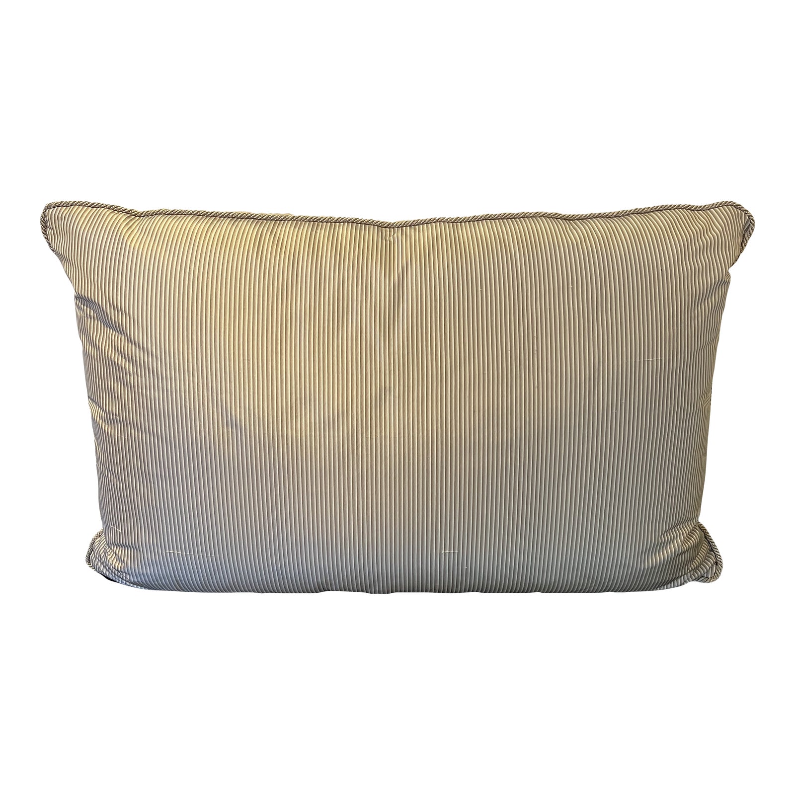 Nancy Corzine Lombard Pillow in a Pinstripe in Color Greige. Chairish