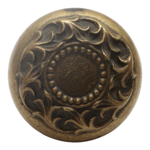 Antique 1900s Russell & Erwin Romanesque Brass Passage Door Knob