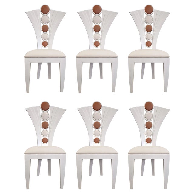 Fan Chairs, 1980s, Set of 6 For Sale