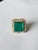 24.87 Carats, Natural Zambian Emerald Sugarloaf & Yellow Diamonds Cocktail Ring, Us Size 6.5 For Sale - Image 9 of 11