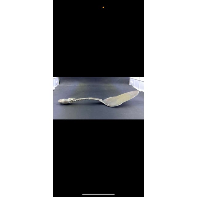 1920s 1920s Rare Georg Jensen Denmark Sterling Silver Owl Cake Server No. 39 Ornamental Pattern For Sale - Image 5 of 5