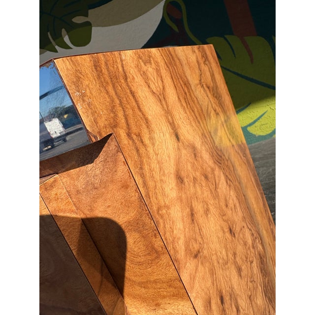 Postmod Faux Burl & Chrome Niner For Sale - Image 10 of 11