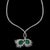 Modern Gia Certified 20ct Zambian Emerald & 15ct Diamond Necklace Earring Suite 18kwg For Sale - Image 3 of 8