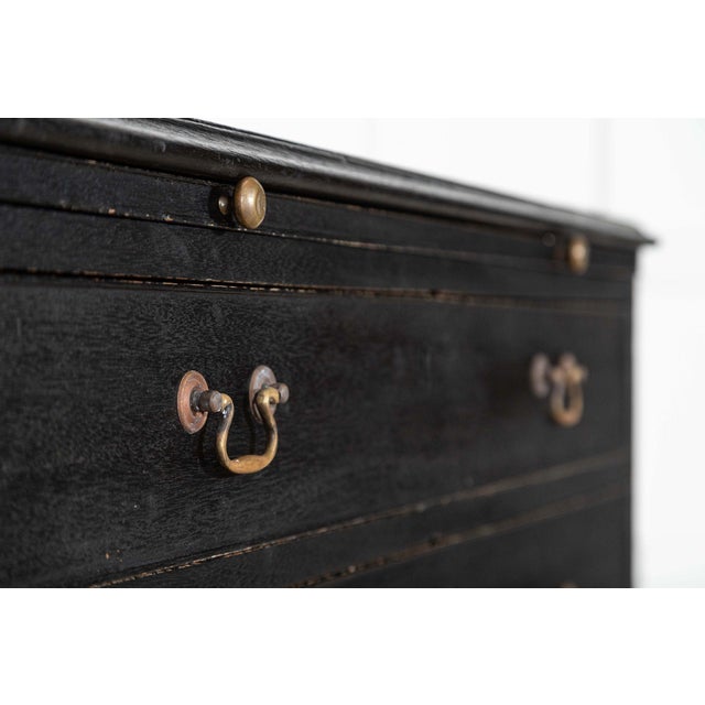 George III Bleached Mahogany Graduated Writing Chest of Drawrs, 1820s For Sale - Image 13 of 18