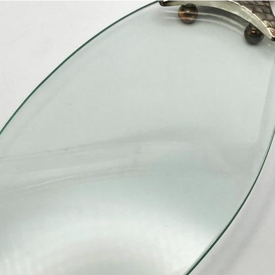 1980s Vintage BMF/ Fritz Nagel Style Glass and Metal Fish Platter For Sale - Image 5 of 18