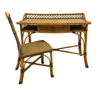 Vintage New Rattan Desks For Sale Chairish