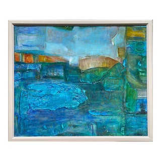 Contemporary Abstract Original Painting "Stormy Day" by Artist Sonia Gold For Sale