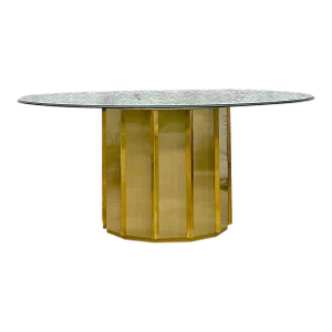 Mid 20th Century After Bernard Rohne for Mastercraft Faceted Dining Table