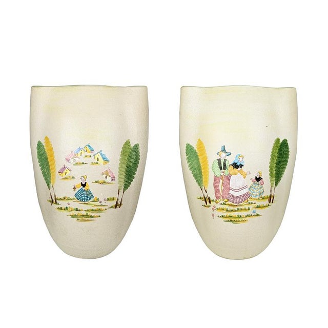 Mid-Century Hand-Painted Ceramic Vase or Umbrella Stand by L. Poggi Assalini for CE AS Albisola, Italy, 1950s For Sale - Image 11 of 17