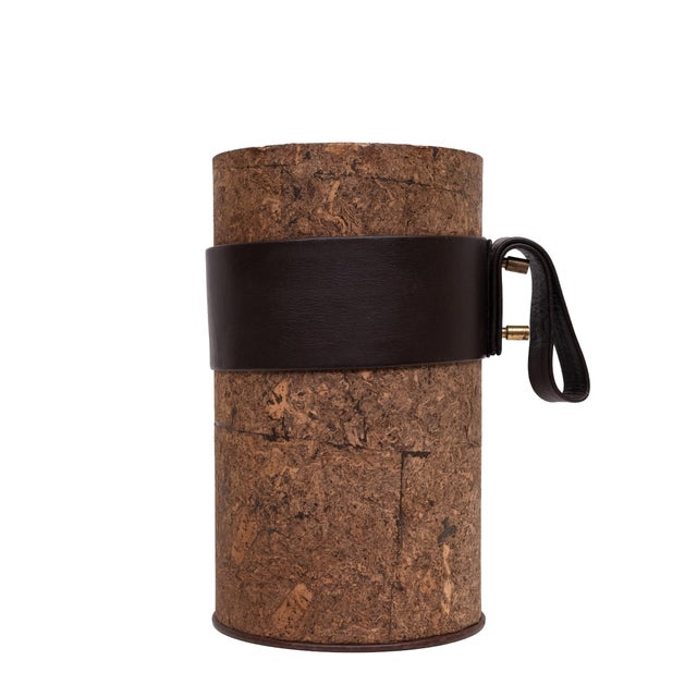 Cork and Leather Umbrella Stands, France, 1970s For Sale - Image 4 of 10