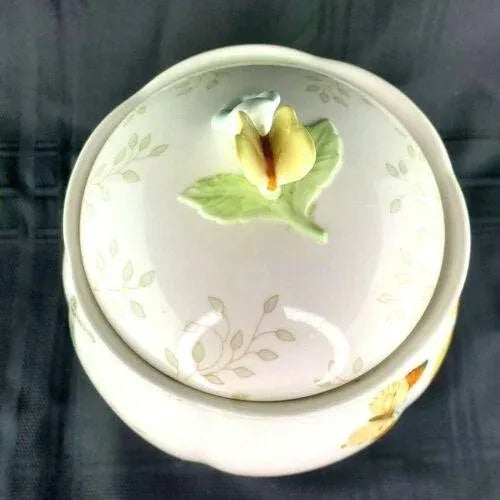 Lenox 2000s Medium Lenox Butterfly Meadows Canister Cookie Jar For Sale - Image 4 of 10