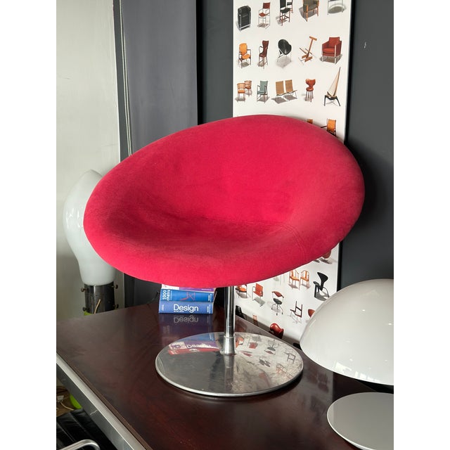 Beautiful Pierre Paulin armchair. Reupholstered. This piece has an attribution mark, I am sure that it is completely...