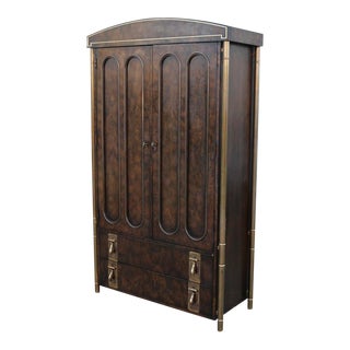 1970s Vintage Mastercraft Gentlemens Armoire For Sale