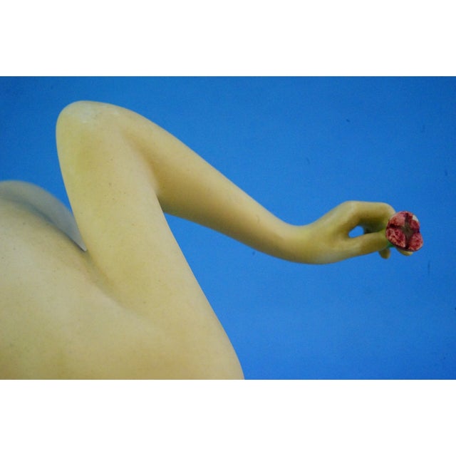 20th Century Art Deco Ceramic Nude Woman Sculpture by Josef Lorenzl for Goldscheider, Austria For Sale - Image 17 of 18