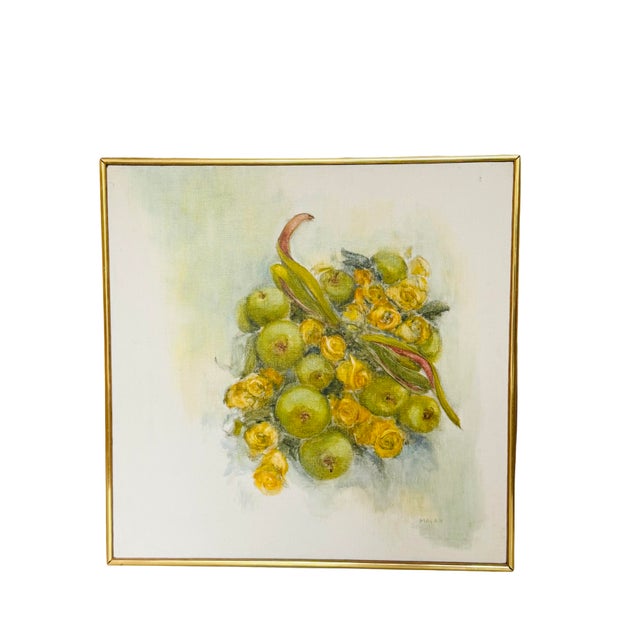 Wood Signed Dorothy Malan Original Floral Still Life Paintings – Matched Pair | Michigan Artist | Vintage Impressionist Artwork | Gold & Wood Frames For Sale - Image 7 of 12