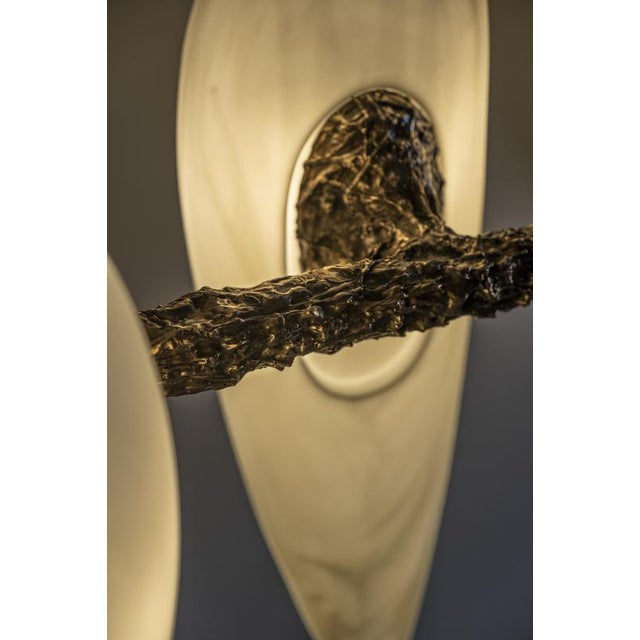LV-426 Horizontal Pendant in Patinated Cast Bronze by William Guillon For Sale - Image 13 of 16