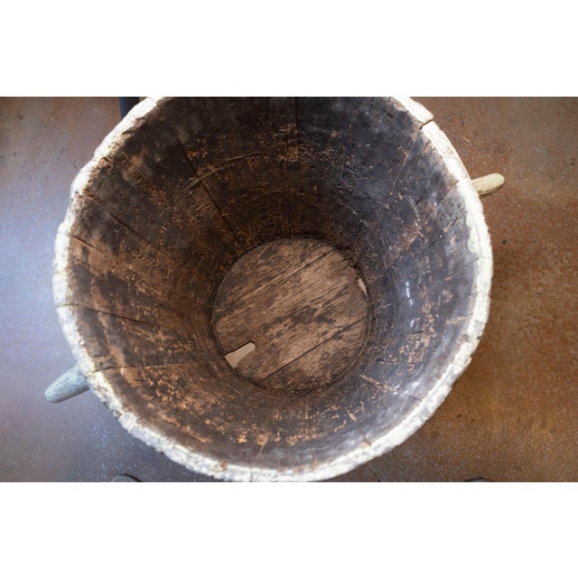 Green 19th century French grape harvesting hod For Sale - Image 8 of 8