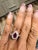 Red Roshe Jewels Ruby Ring With Diamonds in 18 Karat White Gold, Size 7 For Sale - Image 8 of 10