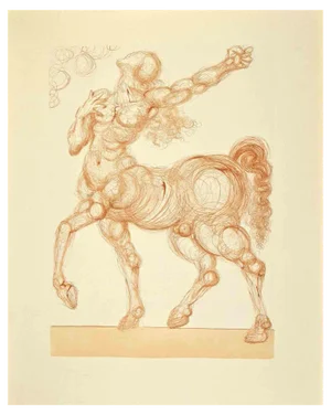Salvador Dali, The Centaur, Woodcut Print, 1963