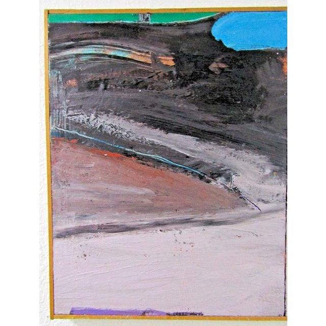 Darryl Edwards "Excavation Site" 1990 Abstract Expressionist Diptych Oil Painting signed, dated and titled on the back...