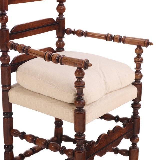 French Arts & Crafts Turned Armchair, 19th C. For Sale In Philadelphia - Image 6 of 9