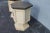 1960's Pedestal Off White Side Tables/ Nightstands Hexagon Shape W/ Slate Tops a - Pair For Sale - Image 10 of 13