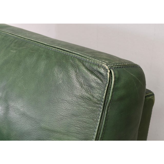 Roche Bobois Lounge Armchair in Original Green Patinated Leather 1970 For Sale - Image 12 of 17