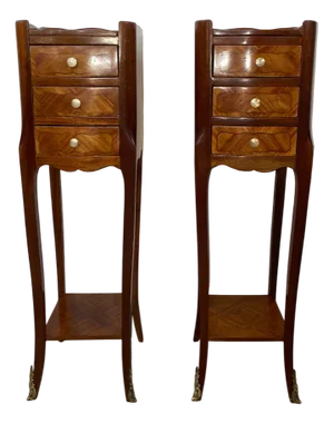 Louis XV Style Bedside Tables, 1920s, Set of 2