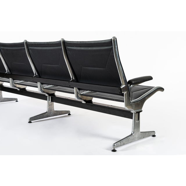 1990s Mid Century Eames for Herman Miller Black Tandem Sling Seating For Sale - Image 9 of 14