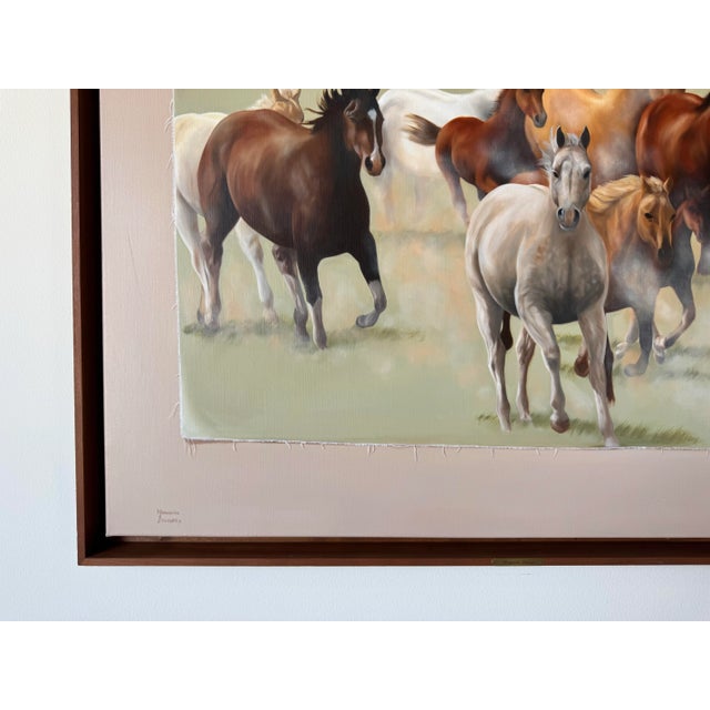 Modern " Freedom" Running Horses Impressionist Oil Painting by Margarita Deleuze/ Sold For Sale In Miami - Image 6 of 12