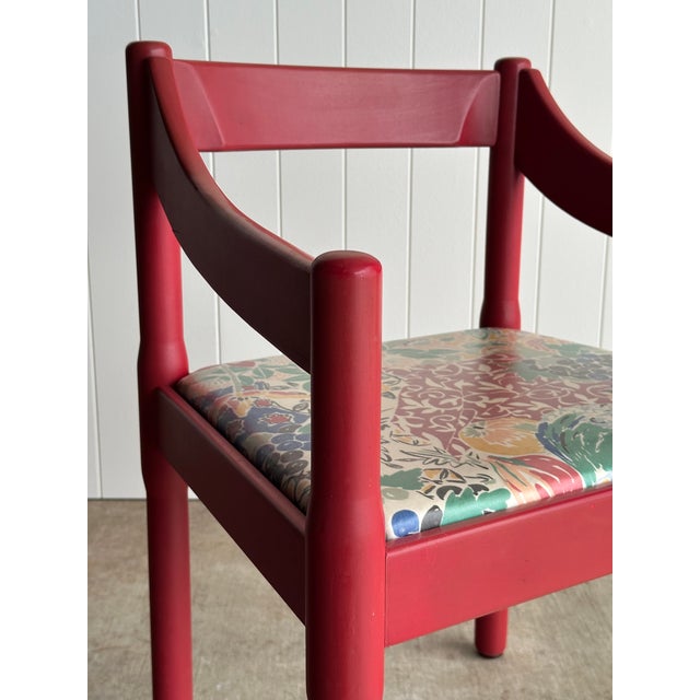 1960s Vintage Red Lacquered Sculptural Armchair, Attributed to Vico Magistretti, C. 1960s — 4 Available For Sale - Image 5 of 18