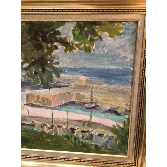 French Marina, 1930s, Oil Painting For Sale - Image 7 of 13