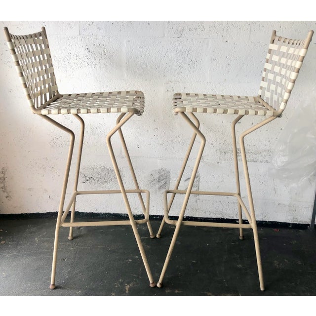 Mid-Century Modern Stools - a Pair For Sale - Image 4 of 7