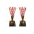 Red Late 19th Century Glass Vases with Nero Portoro Marble Bases- a Pair For Sale - Image 8 of 8