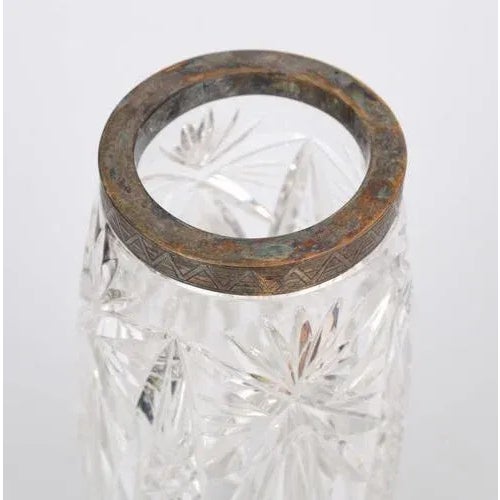 20th century 30`s. Master`s initials KR, Latvia. Crystal, silver, proof 875. Height 30 cm.