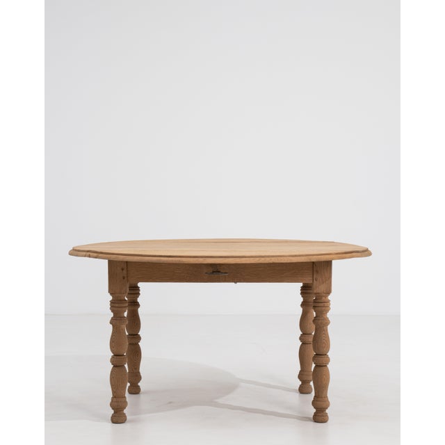 Wood Mid 20th Century Oak Drop-Leaf Side Table For Sale - Image 7 of 13
