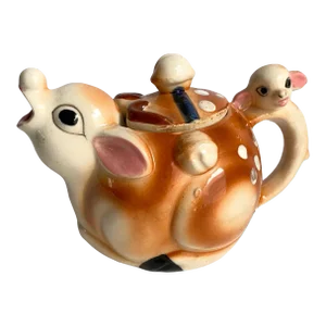 Vintage 1960s Anthropomorphic Bambi Deer Petite Teapot
