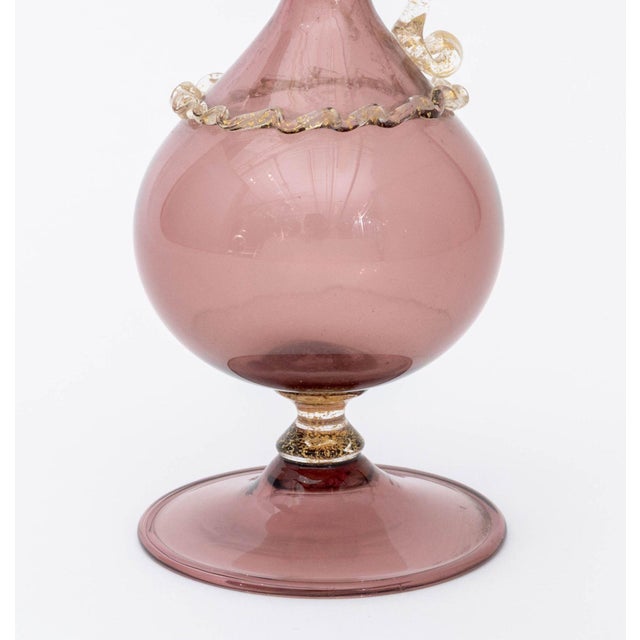 Italian Two Murano Gold-Flecked Glass Vessels For Sale - Image 3 of 14