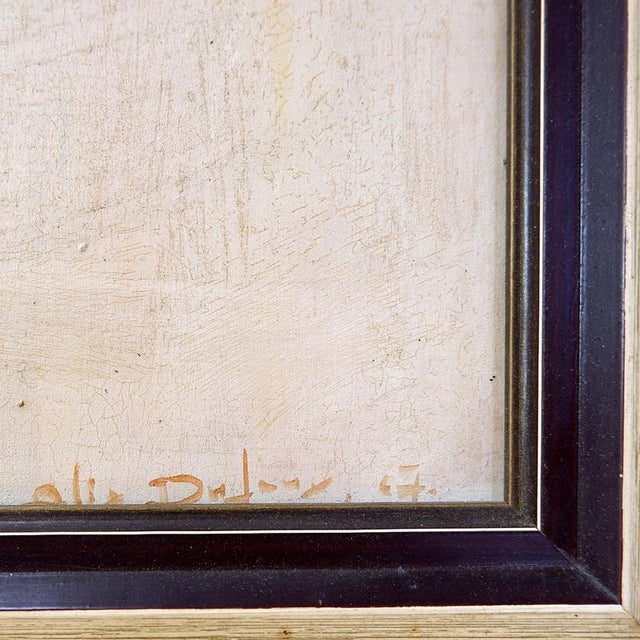 Alix Dufaux, Abstract Geometric Painting, 1967 For Sale - Image 11 of 14