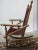 Children's Antique Walnut & Red Velvet Spindle Rocking Child Chair For Sale - Image 3 of 9