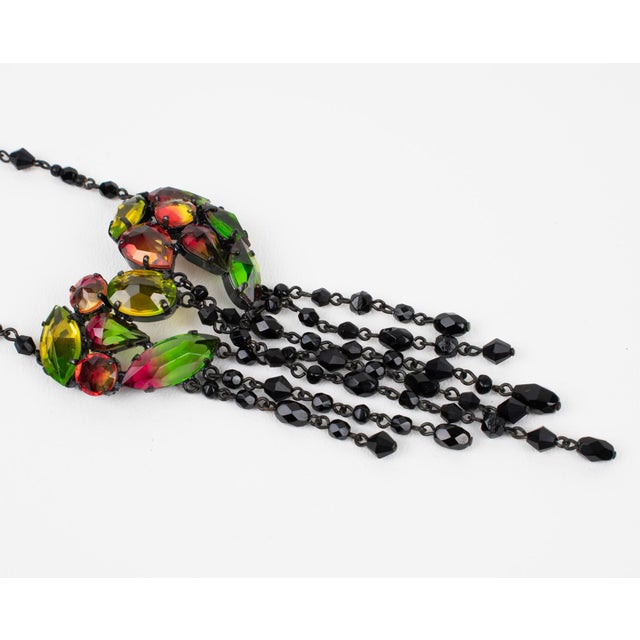 Jean Paul Gaultier Jeweled Chain Necklace With Victorian Pendant For Sale - Image 10 of 12