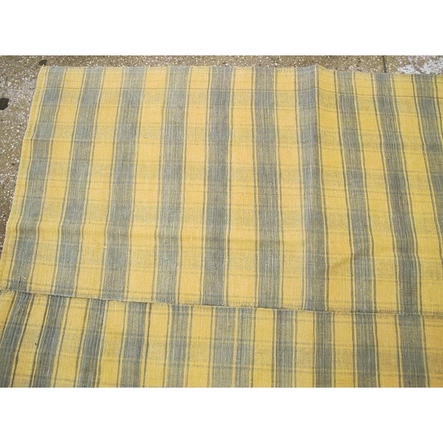Yellow Galerie Shabab Collection Mid-20th Century Small Room Size Turkish Flat-Weave Kilim Accent Rug in Yellow For Sale - Image 8 of 10