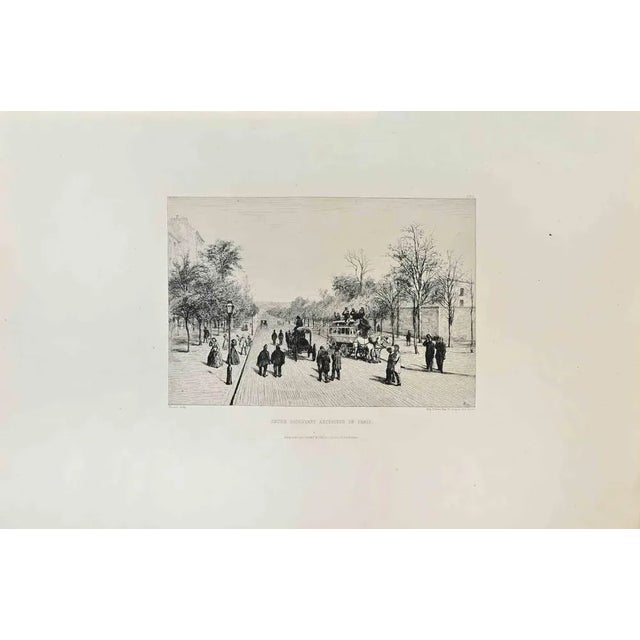 Ancien Boulevard Extérieur de Paris is an artwork realized by Adolphe Martial-Potémon in the 1870s. Etching. Image...