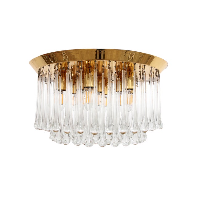 Large Raindrop Hanging Lamp in Murano Glass by J.T. Kalmar, Austria, 1970s For Sale