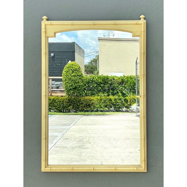 Vintage Faux Bamboo Rectangular Mirror For Sale - Image 15 of 15