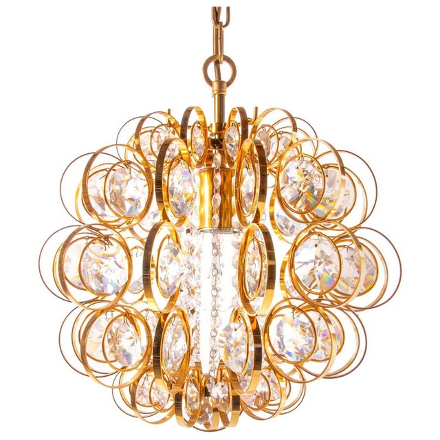 Orbit Chandelier Crystal & Gilt Brass by Gaetano Sciolari for Palwa, Germany, 1960s For Sale - Image 13 of 13