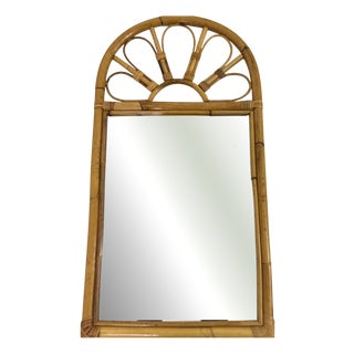 Bamboo Wall Mirror, Italy, 1970s For Sale