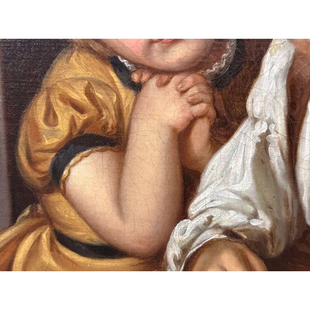 Paint Continental School, Children at Their Lessons, Oil on Canvas, Europe, 19th C. For Sale - Image 7 of 14