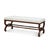 2020s Bunny Williams Home Charlottesville Bench in Mahogany with Cream Linen Upholstery For Sale - Image 5 of 5