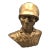Male Military Bust Hand Molded Gold Finish For Sale
